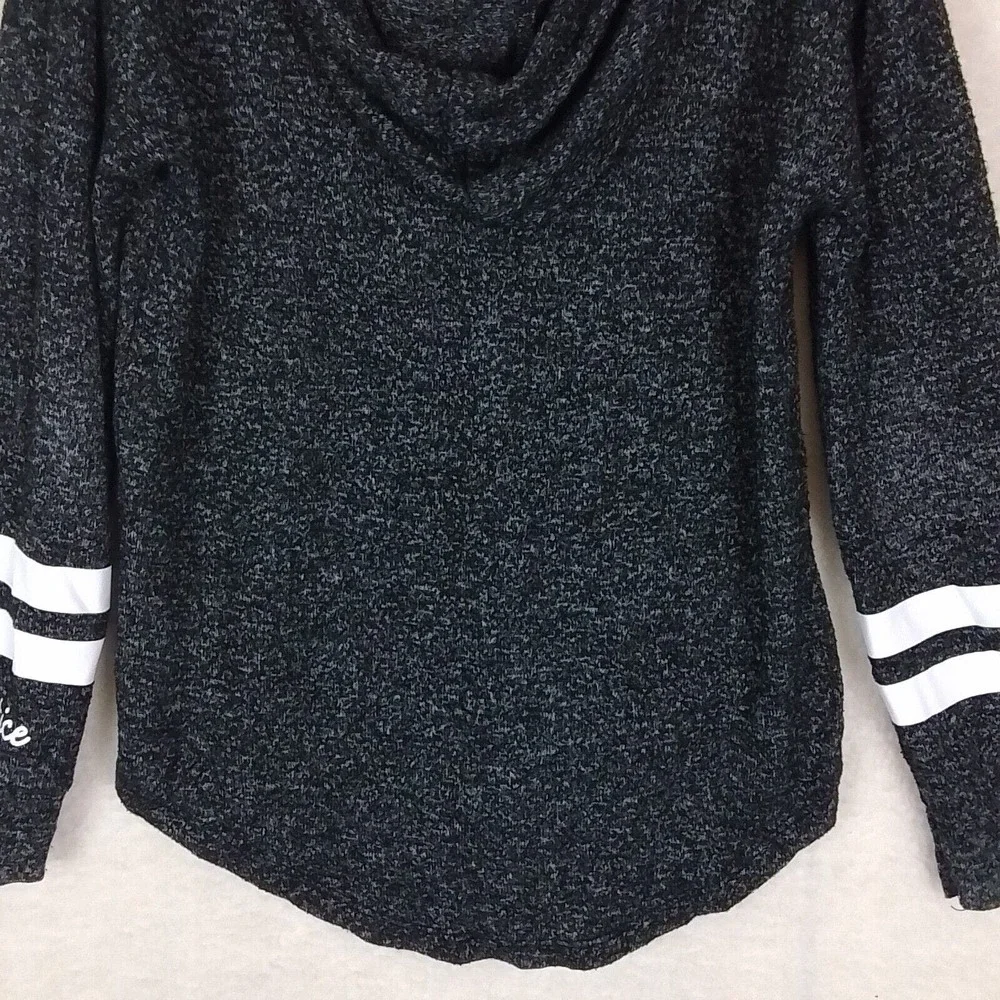 Justice Girls Lightweight Knit Hoodie Size 7‎ in Black White